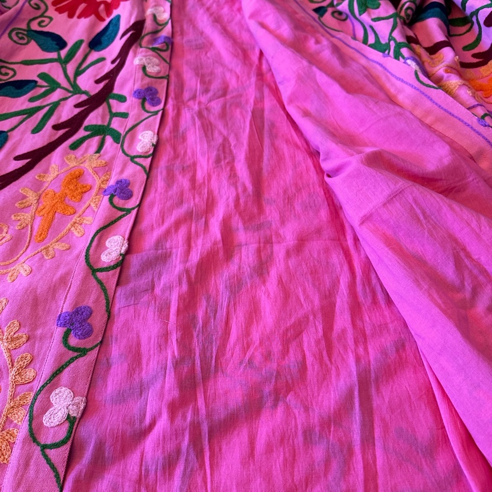 Handmade embroidered The Suzanna size LGE-XXL Kimono/Robe‎ with belt - Picture 9 of 15